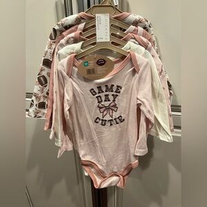 Set of 5 Football Onesie Set- Game Day Cutie